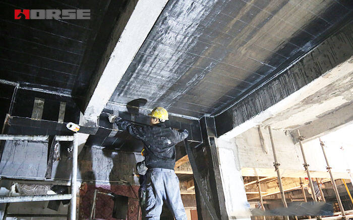 chùm, tấm và cột được làm đầy với vải sợi carbon