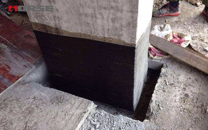 Bọc sợi carbon để tăng cường cột