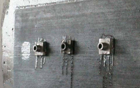 Carbon fiber fabric strengthening pull-out test