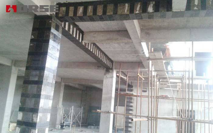 Seismic reinforcement of carbon fiber cloth Seismic reinforcement of carbon fiber cloth