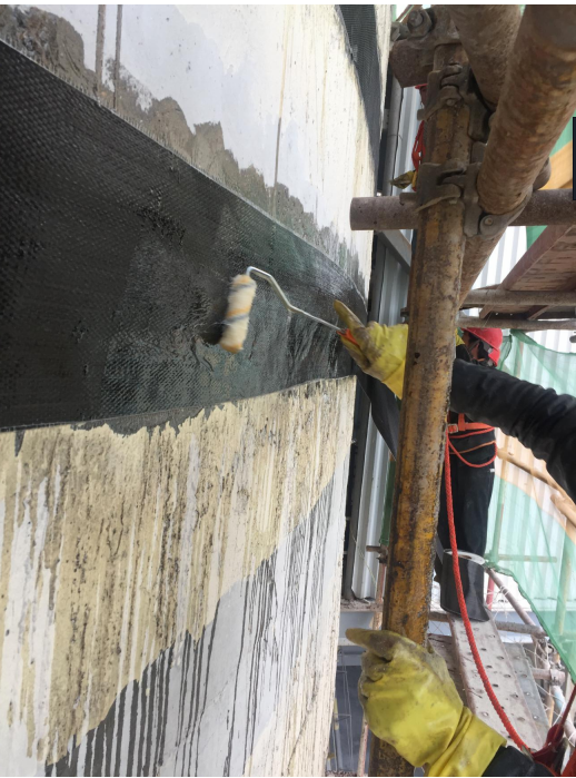 Bôi keo sợi carbon lên sợi carbon Bôi keo sợi carbon lên sợi carbon
