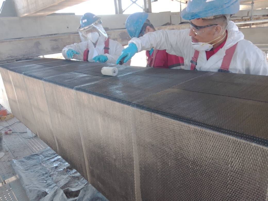 Phục hồi các dầm bê tông cốt thép bị hư hỏng bằng vải sợi carbon đơn hướng HM-30