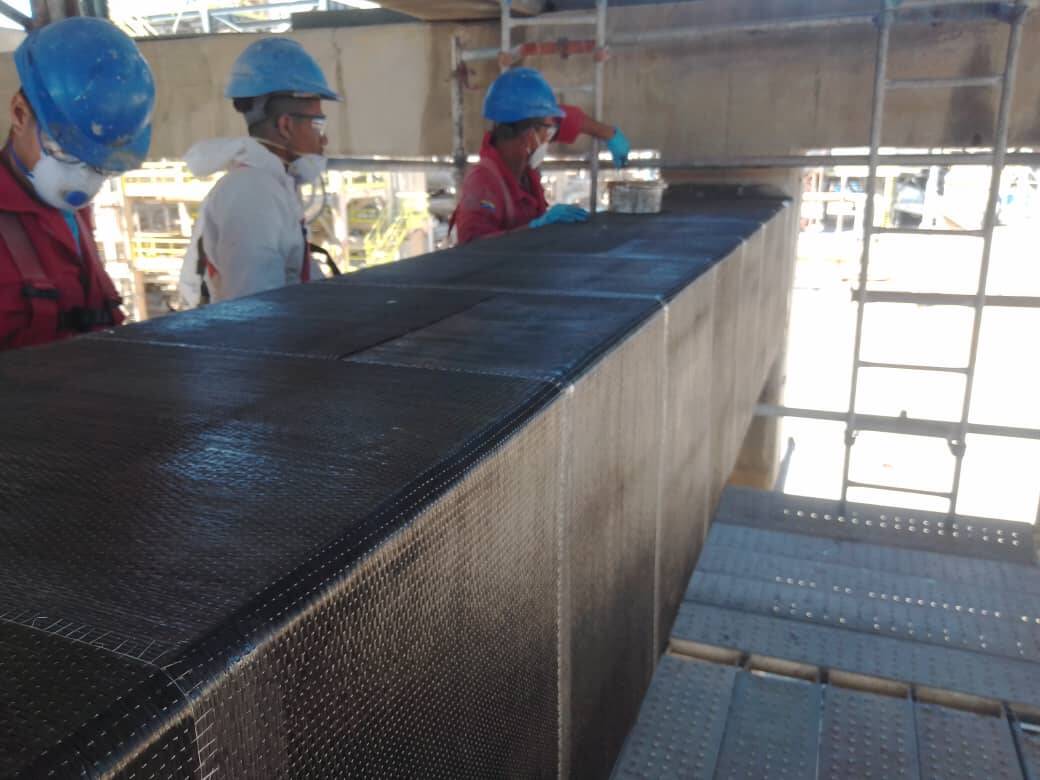 Phục hồi các dầm bê tông cốt thép bị hư hỏng bằng vải sợi carbon đơn hướng HM-30