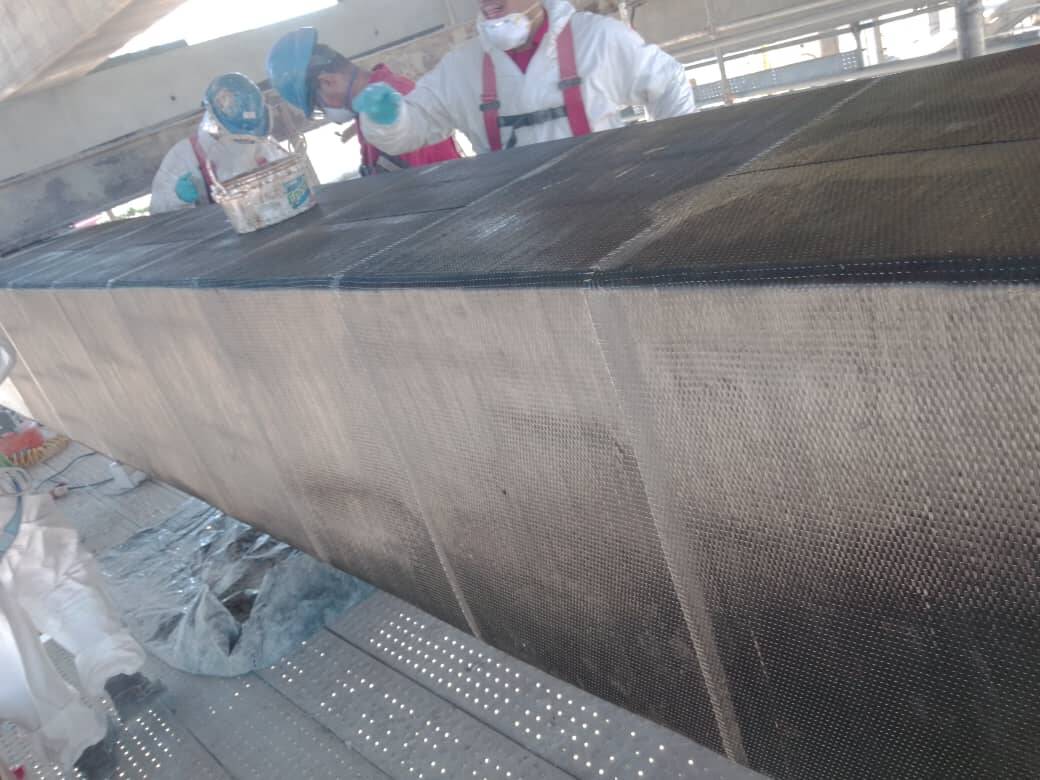 Phục hồi các dầm bê tông cốt thép bị hư hỏng bằng vải sợi carbon đơn hướng HM-30