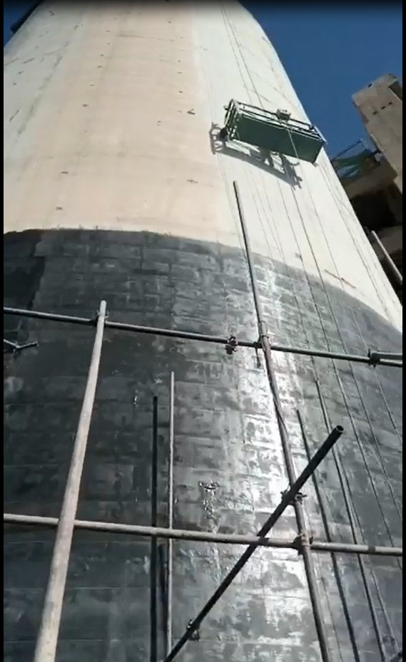 Gia cố sợi carbon của một tòa tháp bê tông