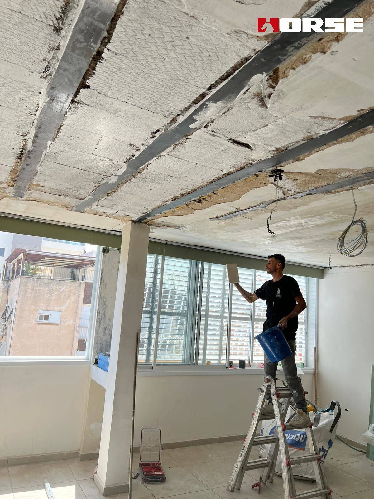Tấm sợi carbon gia cố các tòa nhà sau hỏa hoạn