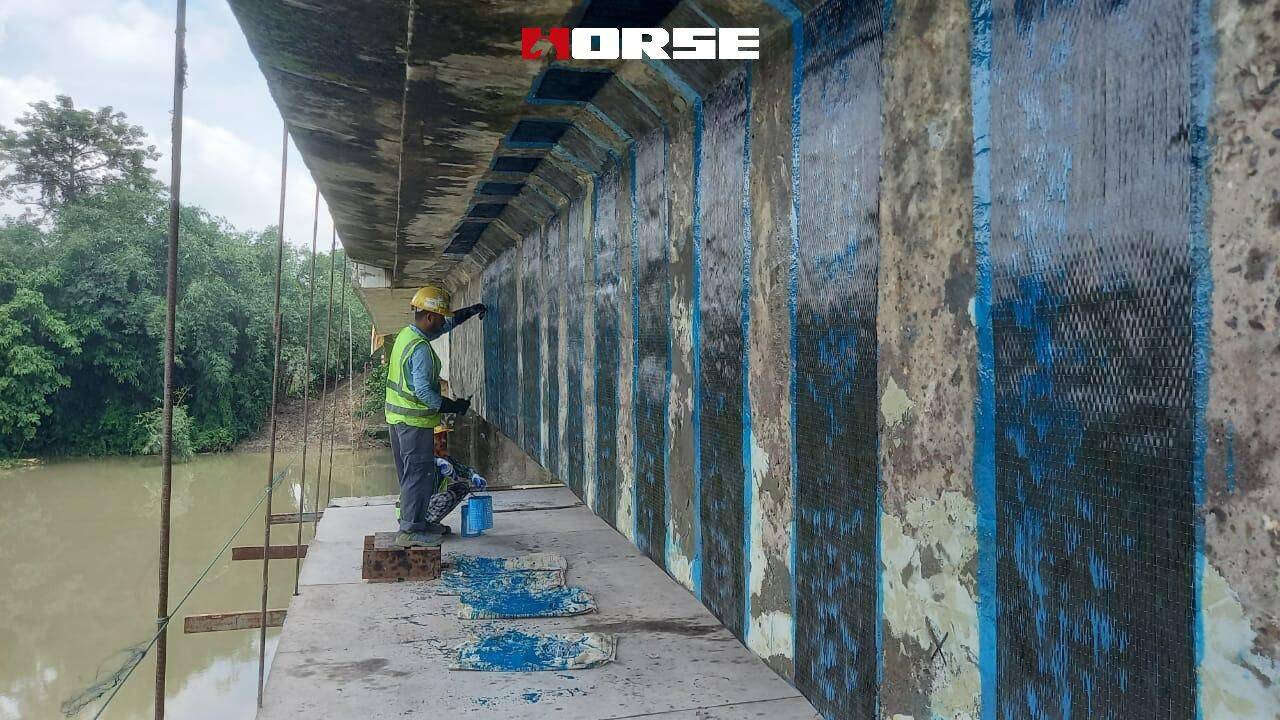 Hệ thống Composite CFRP gia cố cầu bằng thanh cốt thép bị ăn mòn