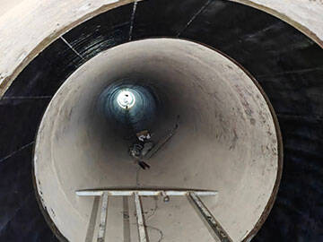 Phục hồi PCCP bằng Polymer gia cường sợi carbon (CFRP)