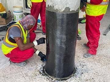 Làm thế nào để tăng cường độ bền của cột bằng cách sử dụng sợi carbon?